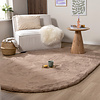 Hochflor Teppich Oval - Comfy Supreme Taupe - thumbnail