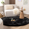Hochflor Teppich Rund - Comfy Supreme Schwarz - thumbnail