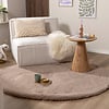 Hochflor Teppich Rund - Comfy Supreme Taupe - thumbnail