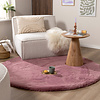 Hochflor Teppich Rund - Comfy Supreme Dunkelrosa - thumbnail