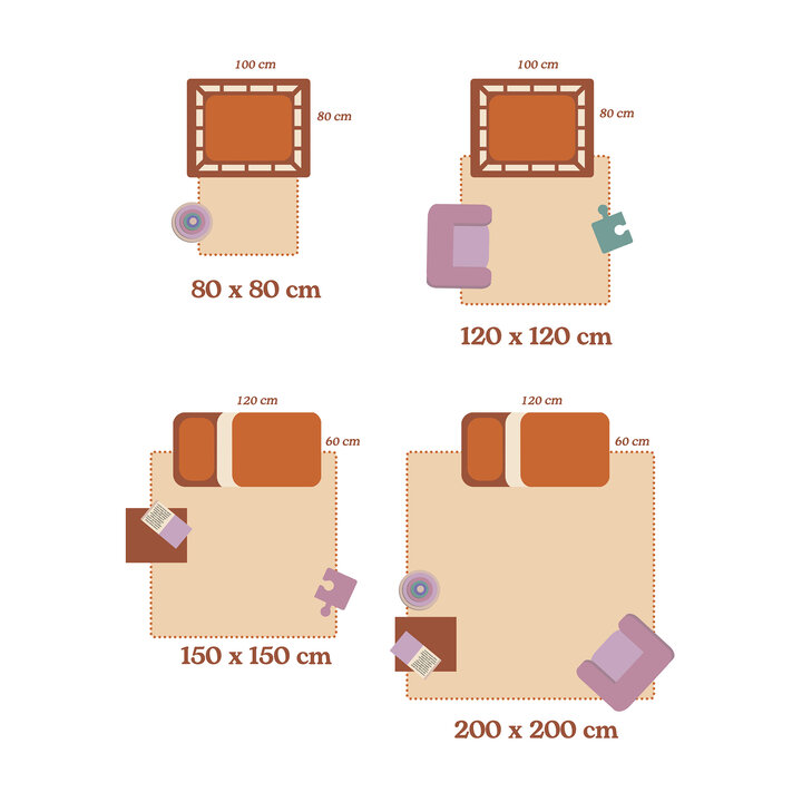 Spielmatte Baby Quadratisch - Jip Blau - 7