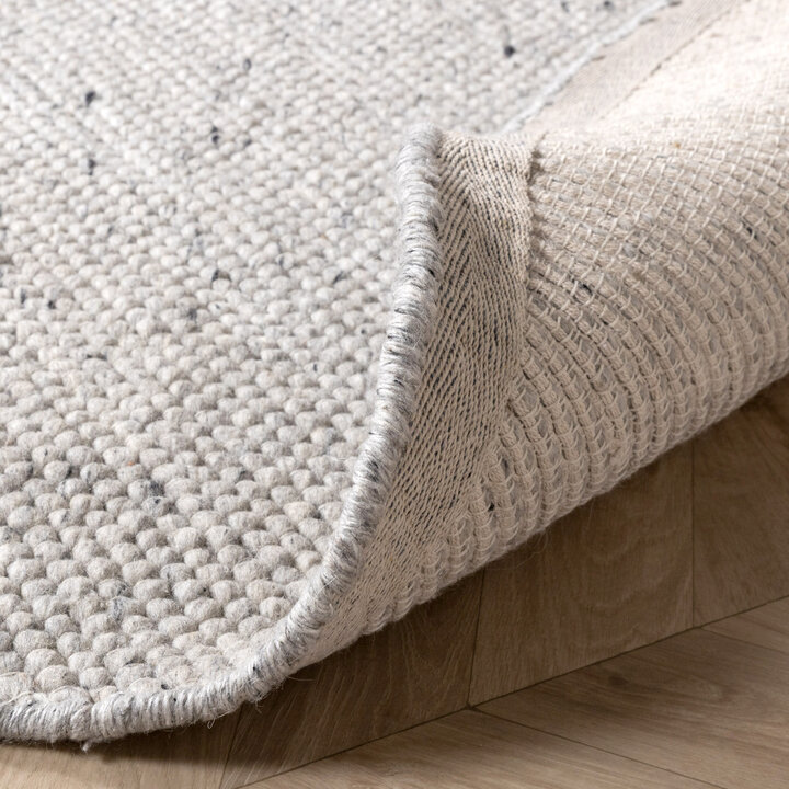 Wollteppich Rund - Feline Grau Meliert - 5