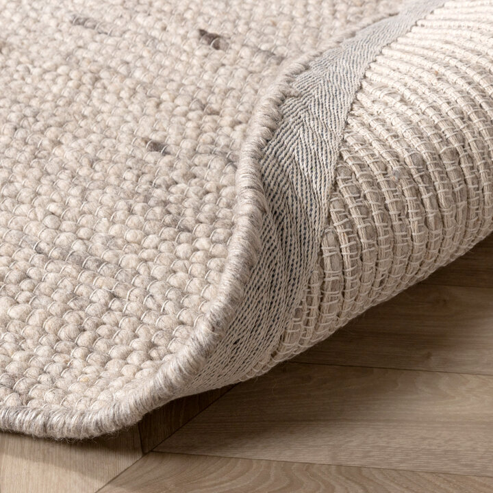 Wollteppich Rund - Feline Weiß Meliert - 5