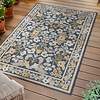 In - & Outdoorteppich - Bloom Oriental Blau - thumbnail