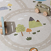 Auto Spielteppich Rund - Rocky Ride Grau - thumbnail 2