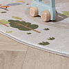 Auto Spielteppich Rund - Rocky Ride Grau - thumbnail 5
