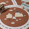 Auto Spielteppich Rund - Rocky Ride Terracotta - thumbnail 2