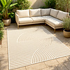 Teppich Modern - Nori Curves Weiß Taupe - thumbnail
