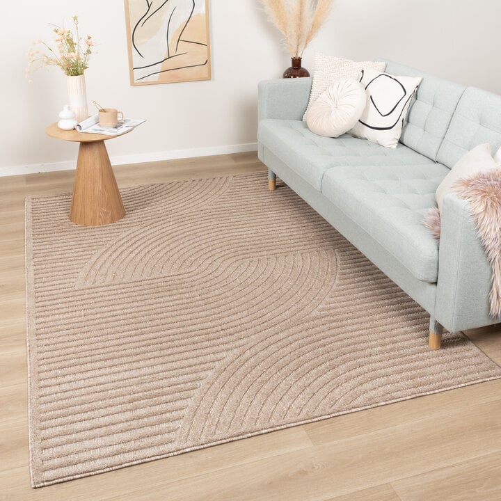 Teppich Modern - Nori Curves Taupe