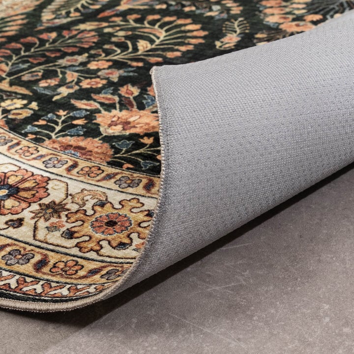 Vintage Gartenteppich Oval - Santo Flora Dunkelgrün - 7