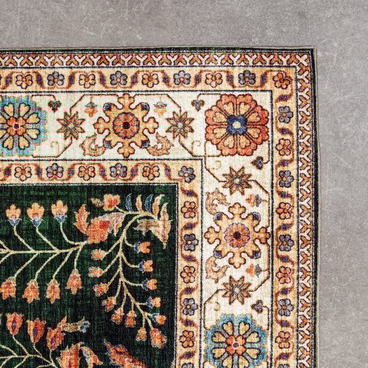 Vintage Gartenteppich - Santo Flora Dunkelgrün - 4