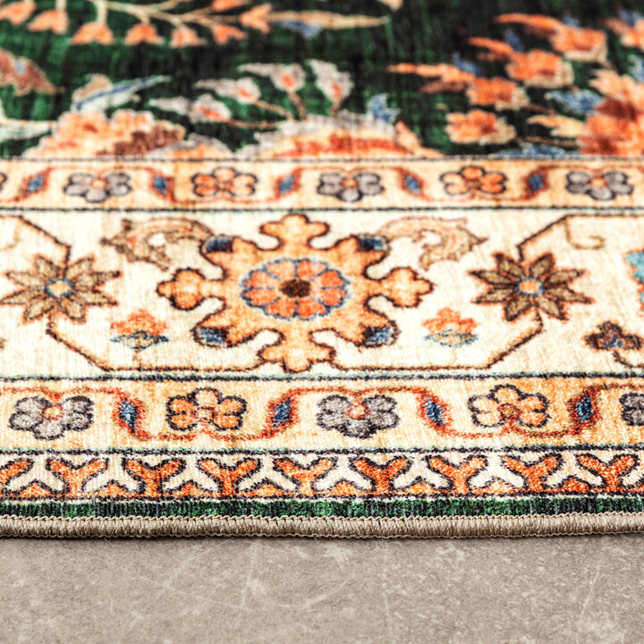 Vintage Gartenteppich - Santo Flora Dunkelgrün - 5