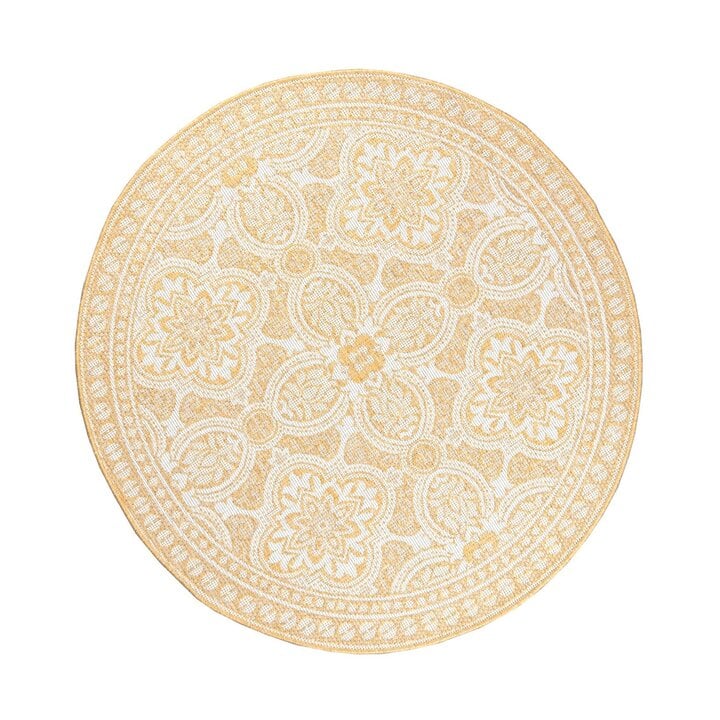 In- & Outdoor Teppich Rund - Summer Oriental Gelb - 1