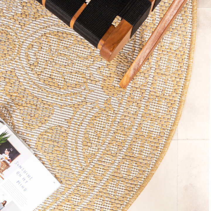 In- & Outdoor Teppich Rund - Summer Oriental Gelb - 4