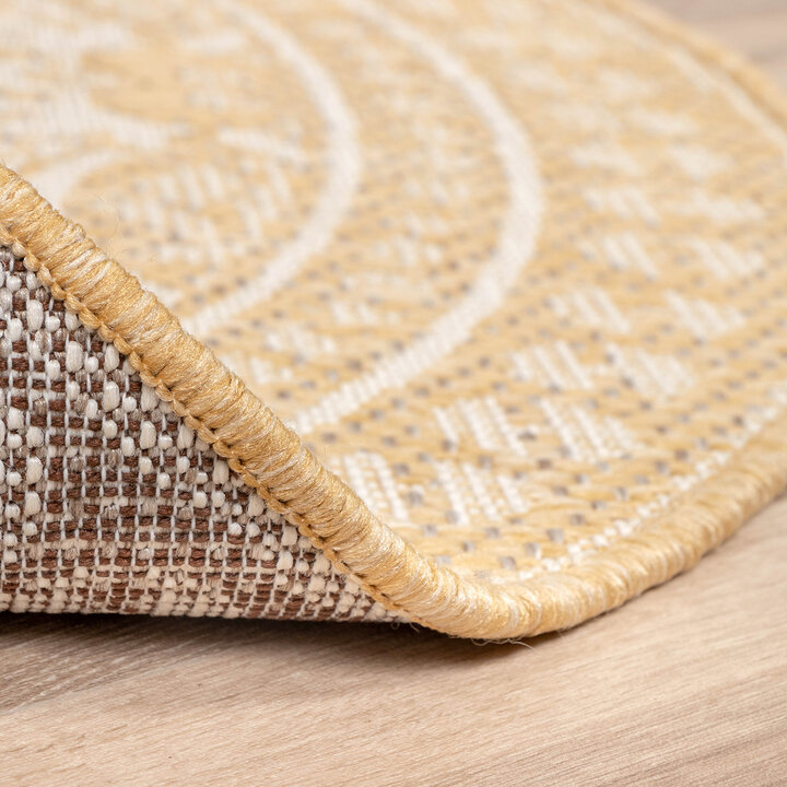 In- & Outdoor Teppich Rund - Summer Oriental Gelb - 6