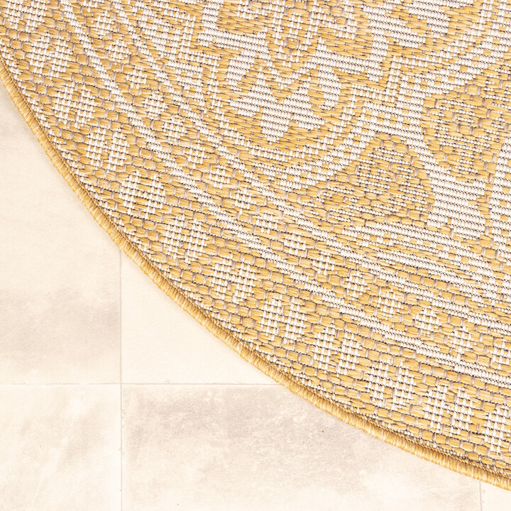 In- & Outdoor Teppich Rund - Summer Oriental Gelb - 7