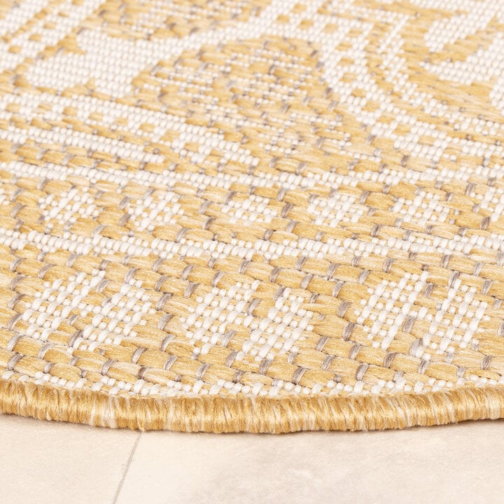 In- & Outdoor Teppich Rund - Summer Oriental Gelb - 8