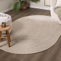 In- & Outdoor Jute Teppich Oval - Bali Beige